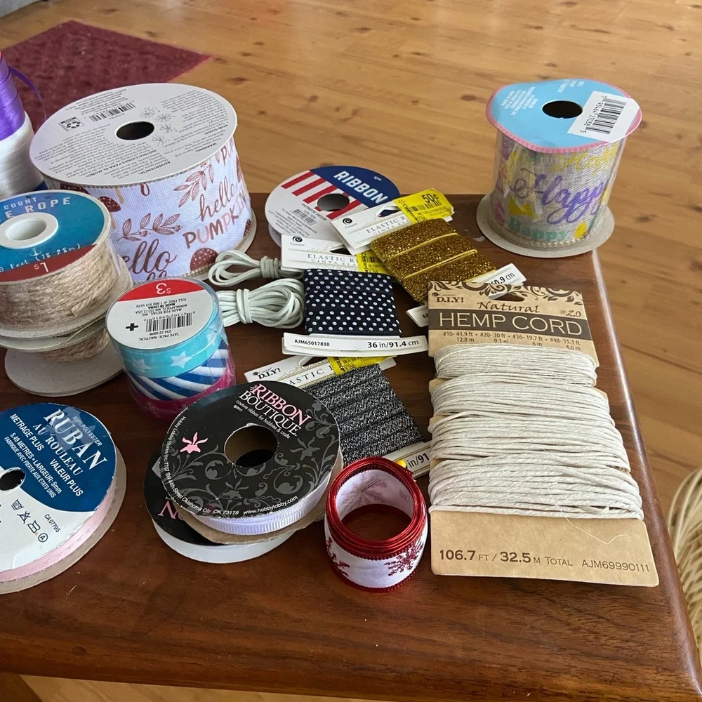 Ribbon for crafting some brand new never opened some are not a whole role